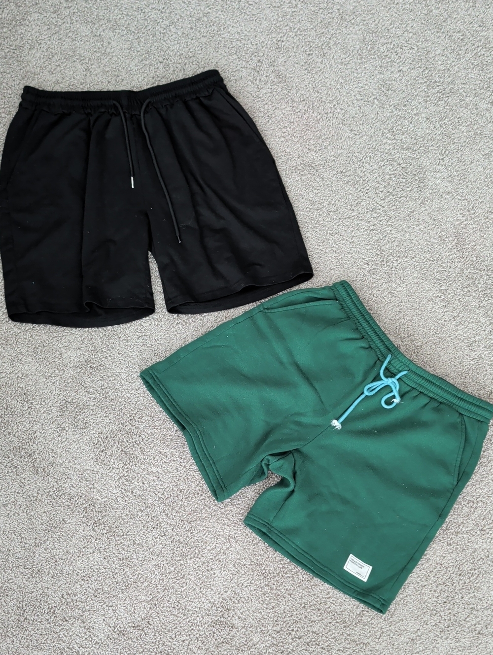 SHEIN Black & Green Men's Jogger Shorts Size L